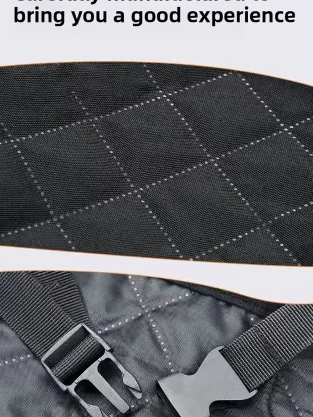 Dog Car Seat Waterproof Resistant for Pet Travel + Belt Black Universal